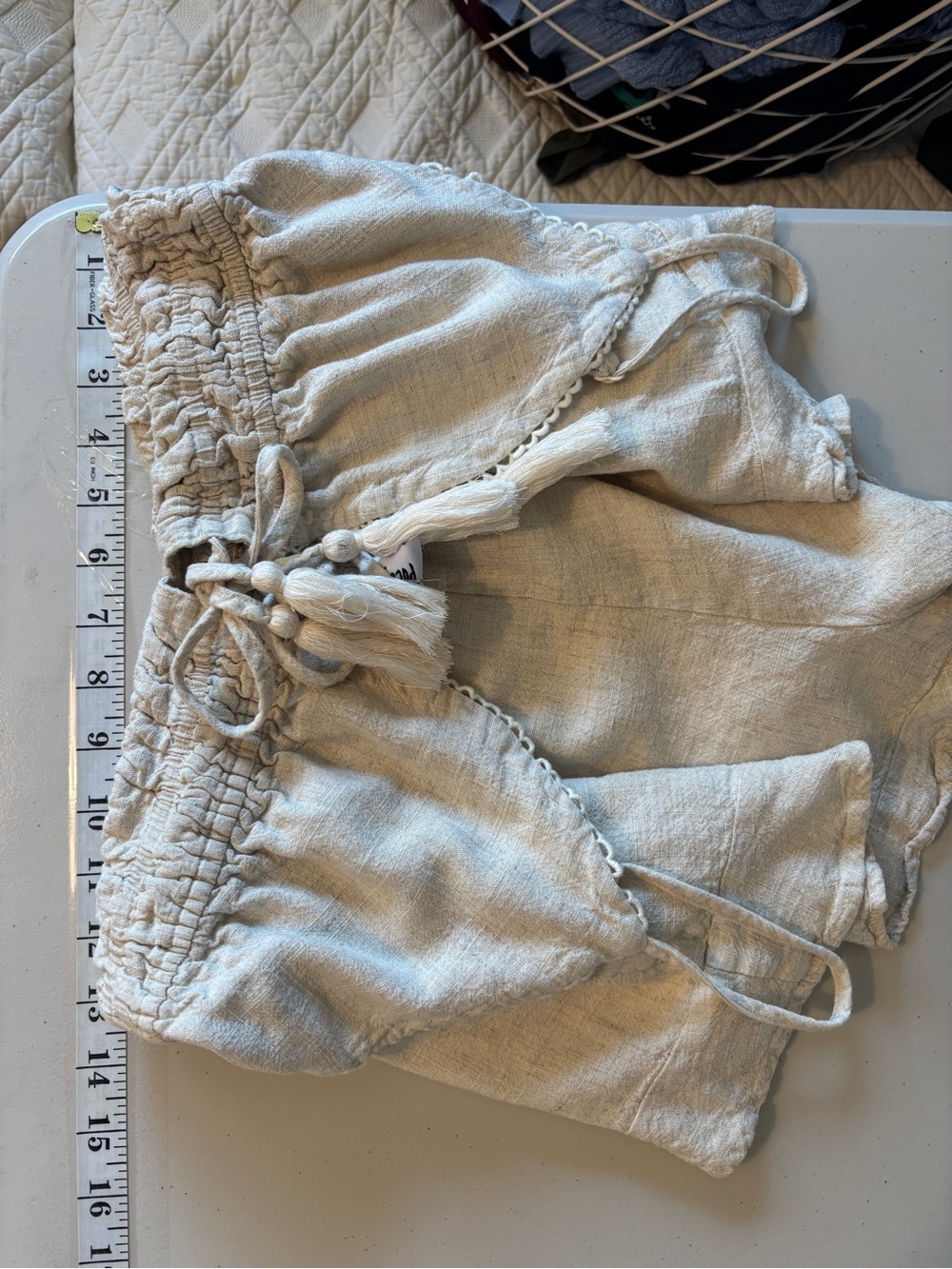 Princess Polly Colleen Romper Size XL Cream Boho Chic Cowgirl Linen Concert - Picture 7 of 13